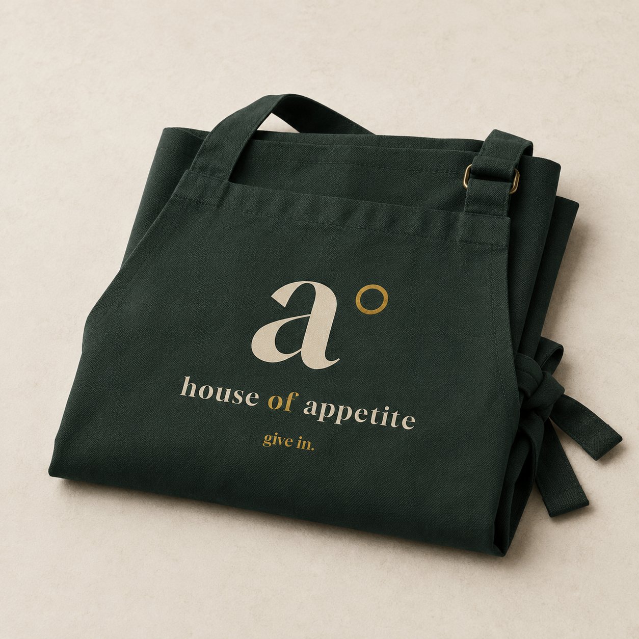 House of Appetite apron with the a° brand mark